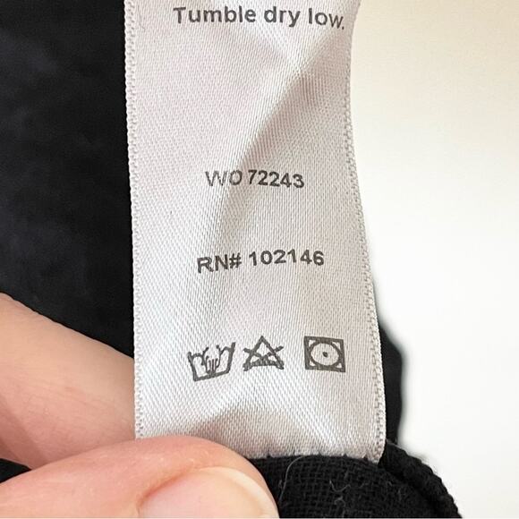 Michael Stars Muslin Long Sleeve Shirt Dress Midi Women’s size XS Black - Picture 12 of 12